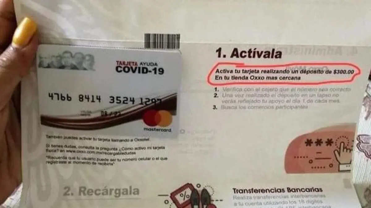 tarjeta falsa del bienestar